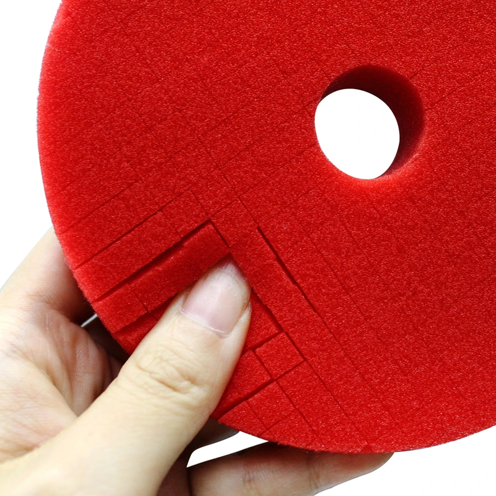 Финишный полировальный круг поролоновый MaxShine 2003135R мягкий красный с нарезкой 125-135/25 мм - 2