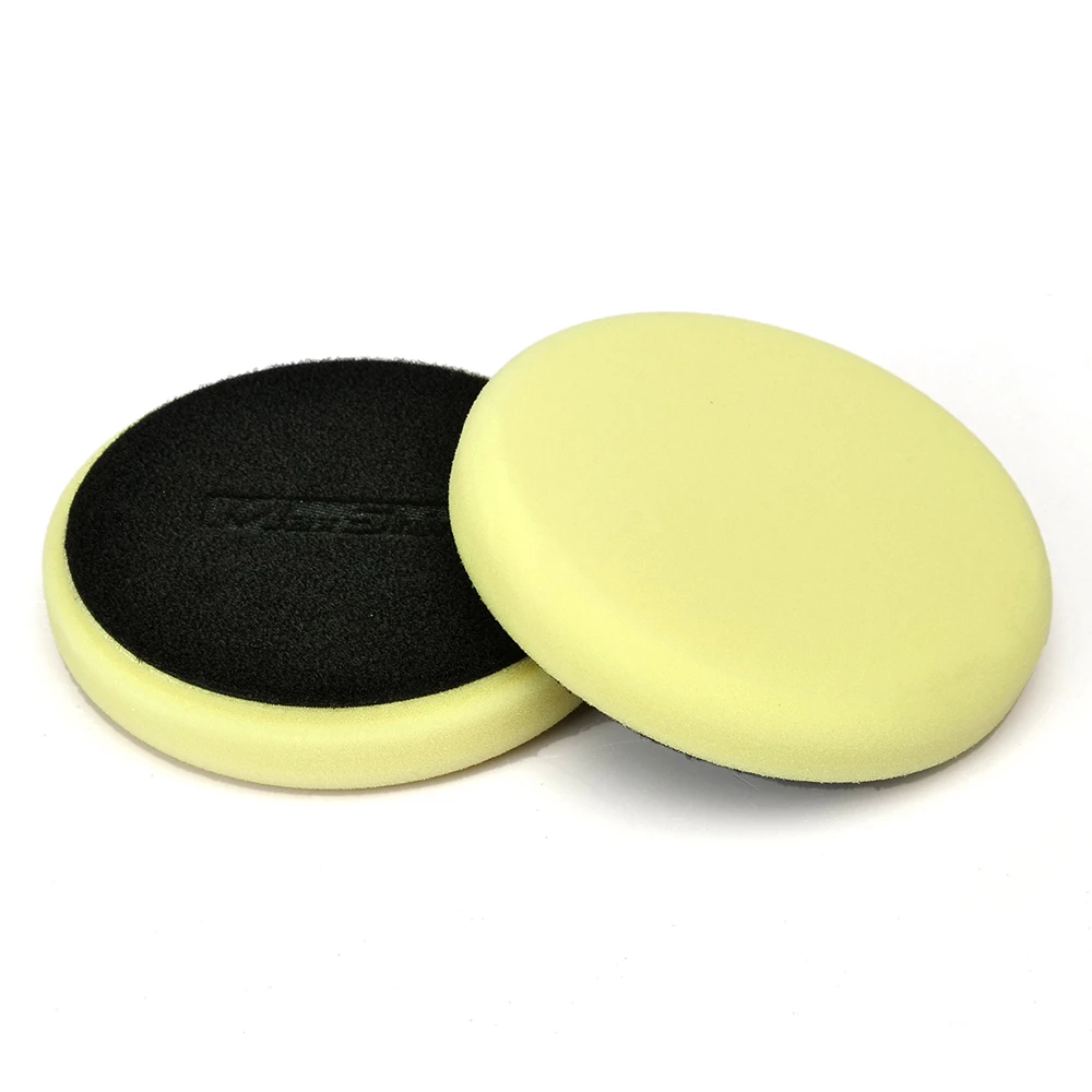 Средней жесткости полировальный круг поролоновый MaxShine желтый 2032140Y 130x25мм - 3