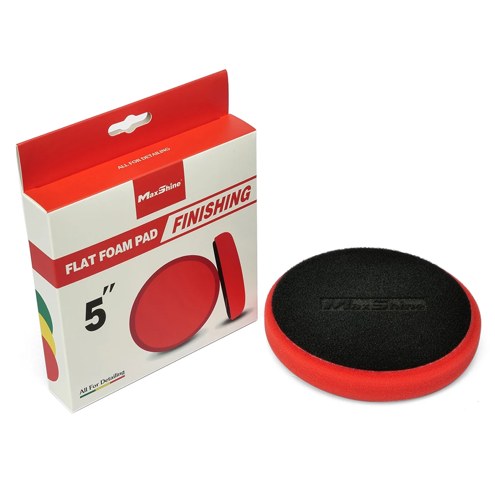 Финишный мягкий полировальный круг поролоновый MaxShine красный 2033140R 130x25мм - 2