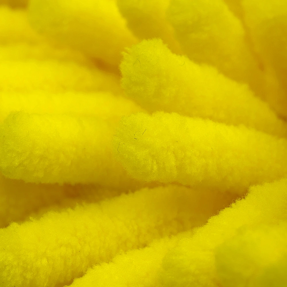 Варежка Adolf Bucher АВ Chenille Microfiber Wash Mitt 12.1111 микрофибровая с косичками желтая - 6