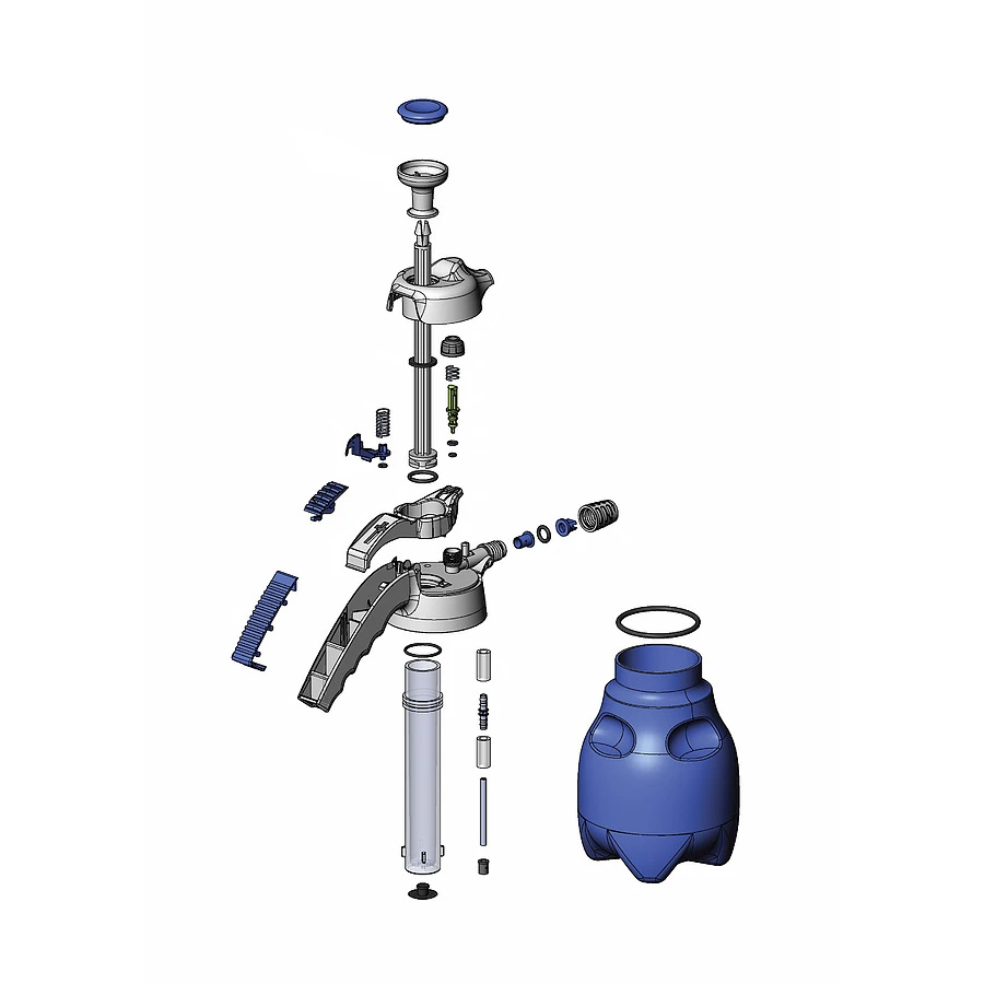 Накачной помповый пеногенератор Marolex Axel 3000 epdm S122.103 синий 3л - 2