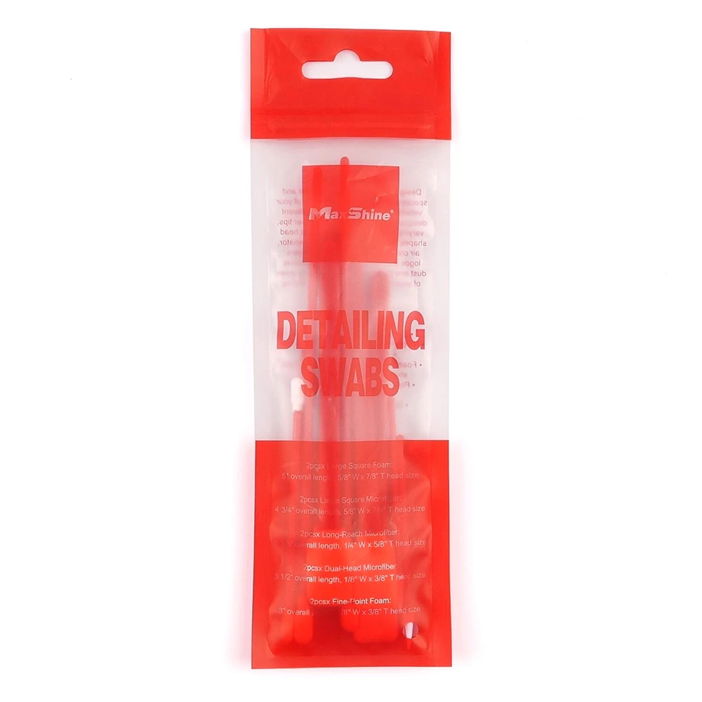 Аппликаторы на палочке MaxShine 704613 для очистки элементов в салоне автомобиля 10шт - 4