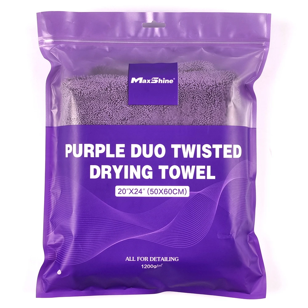 Микрофибровое полотенце для сушки кузова MaxShine 1195060P 1200г/кв м 50х60см - 4