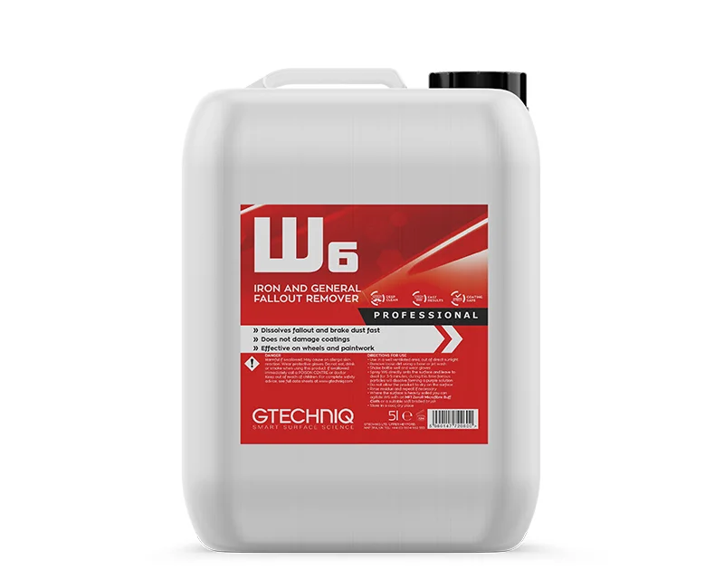 Бескислотный очиститель колесных дисков GTechniq W6 Iron and General Fallout Remover W6 5 5л - 1