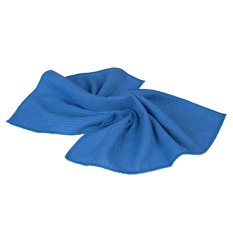 Au-2403 Полотенце для протирки оверлоченное AuTech WAFFLE CLEANING TOWEL 40*40 см, синее, 330гр/м2 - 3