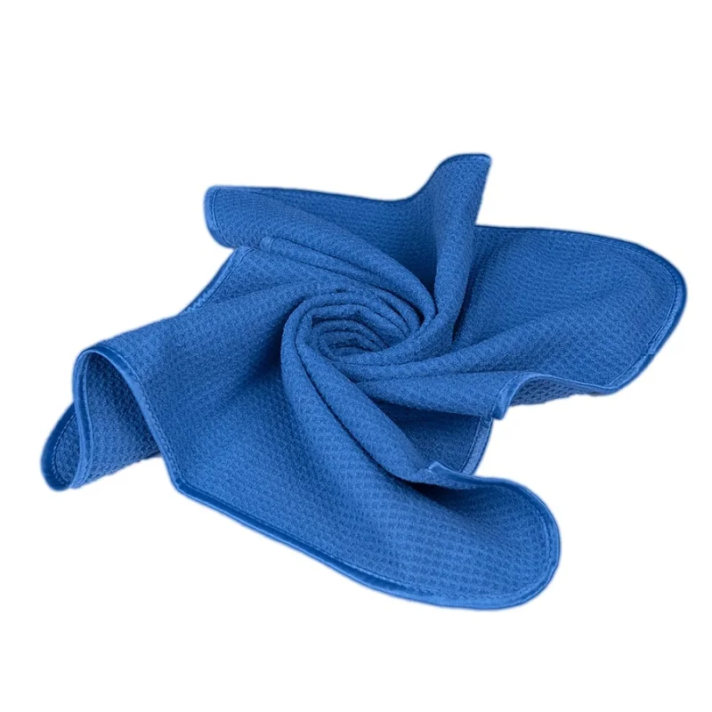 Autech Полотенце для протирки оверлоченное AuTech WAFFLE CLEANING TOWEL 55*60 см, синее, 330гр/м2, Au-2402 - 1