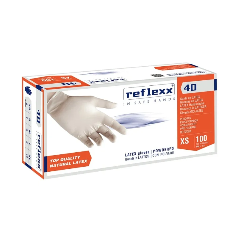 Одноразовые перчатки латексные Reflexx R40-XL - 1