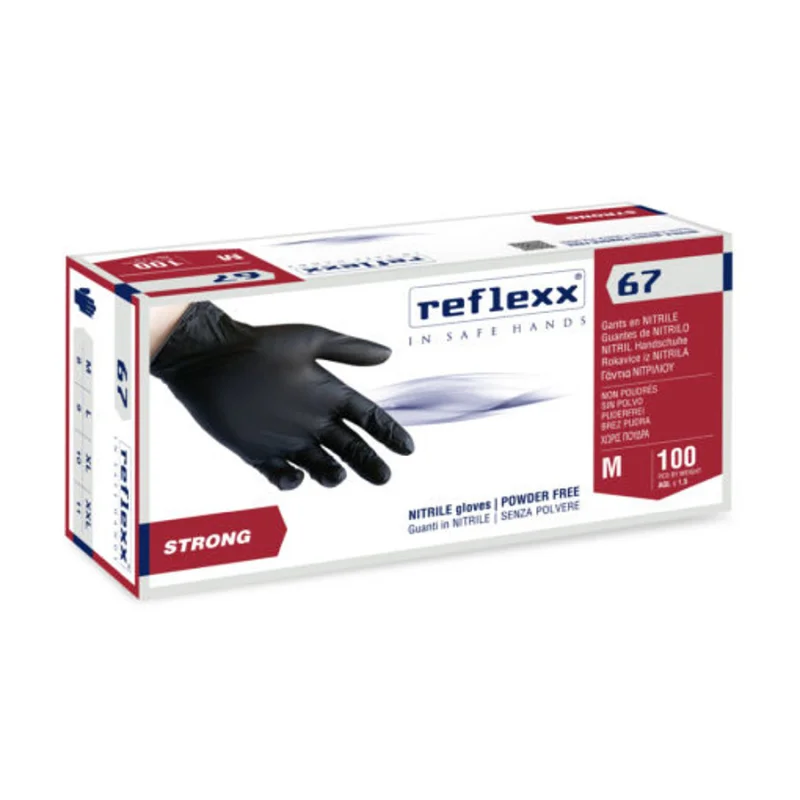 Одноразовые перчатки химостойкие Reflexx R67-L - 1