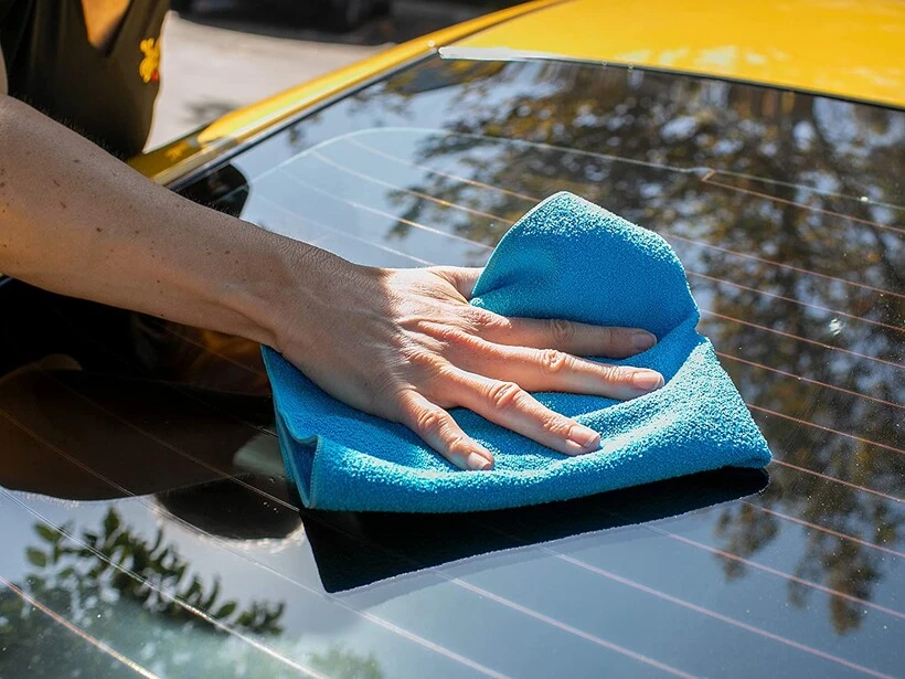 6 см X210300 Полотенце для стекла синее Meguiars Perfect Clarity Glass Towel 40, 6 х 40 - 3