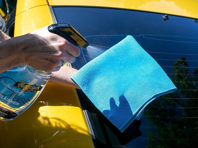 6 см X210300 Полотенце для стекла синее Meguiars Perfect Clarity Glass Towel 40, 6 х 40 - 4