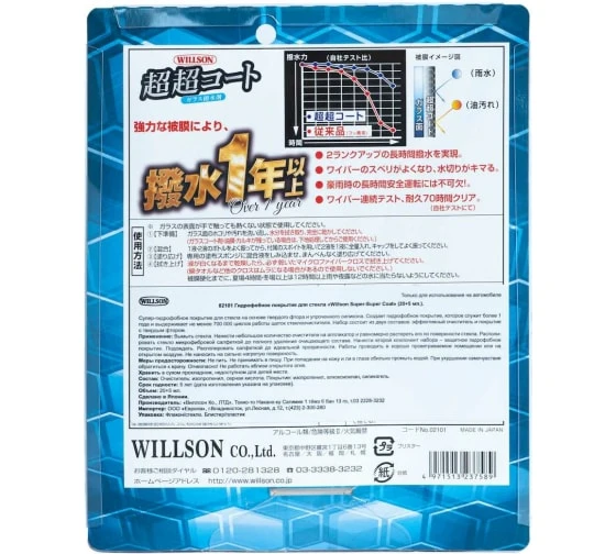 Гидрофобное покрытие для стекла Willson Windshield Water-Repellent 15+5 мл WS-02101 - 2