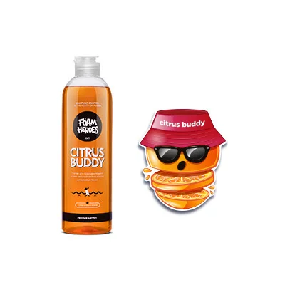 Шампунь на основе цитрусовых Foam Heroes Citrus Buddy для предварительной мойки 500мл FHB033 - 1