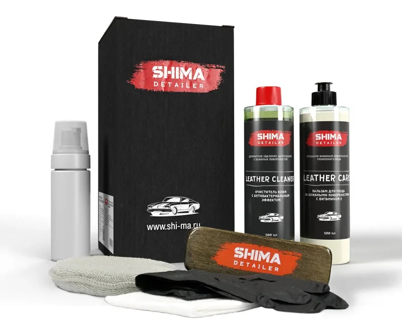 Профессиональный набор для ухода за кожей автомобиля Shima Detailer Profi Leather Care Set - 1