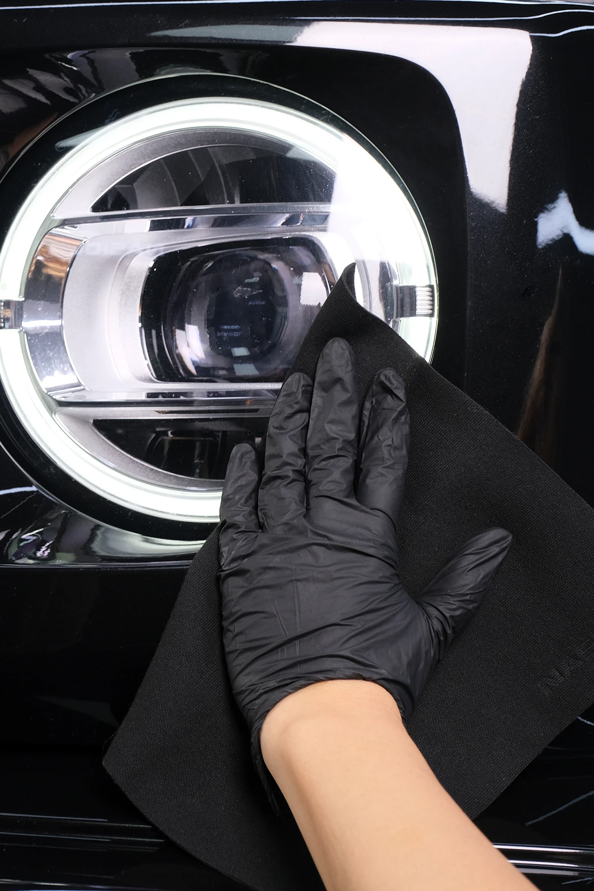 Салфетка Nasiol Cotton Cloth Black чёрная хлопковая 23*23 см 675-033-1 - 3