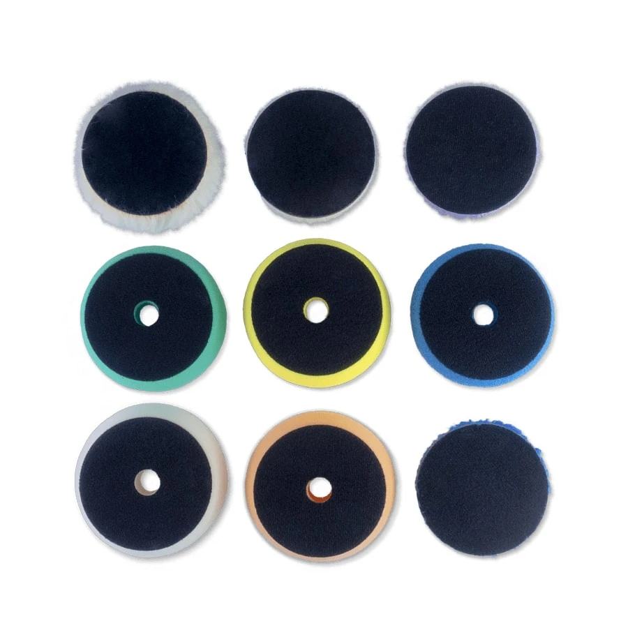 Набор полировальных кругов поролон полутвердый 75 мм - комплект 9 шт. Au-3302 - 3