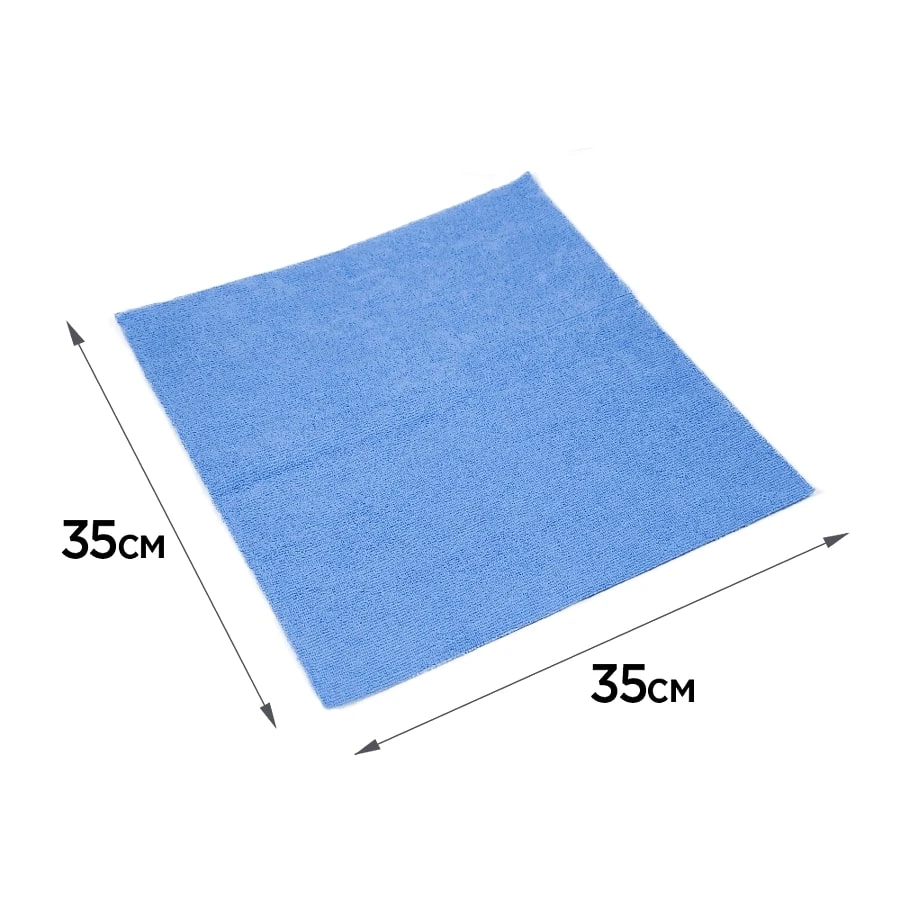 280гр Au-2407 Микрофибра салфетка PROFI-MICROFASERTUCH 35*35 см, синяя, уп-ка 3 шт, без оверлока - 2