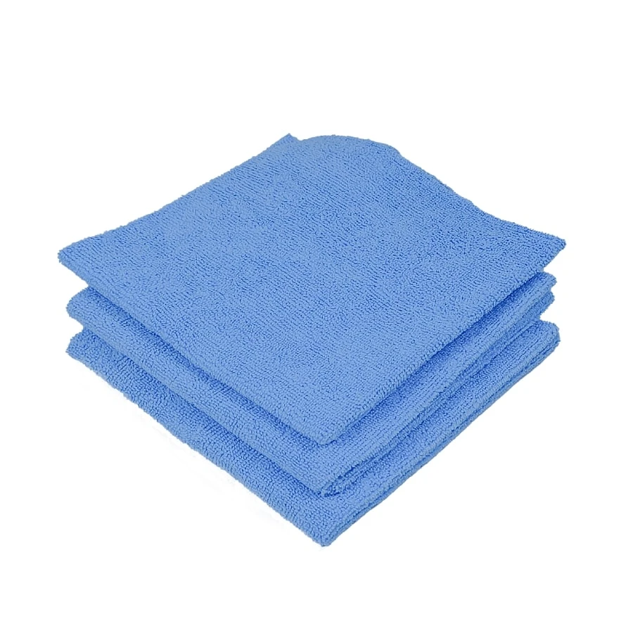 280гр Au-2407 Микрофибра салфетка PROFI-MICROFASERTUCH 35*35 см, синяя, уп-ка 3 шт, без оверлока - 3
