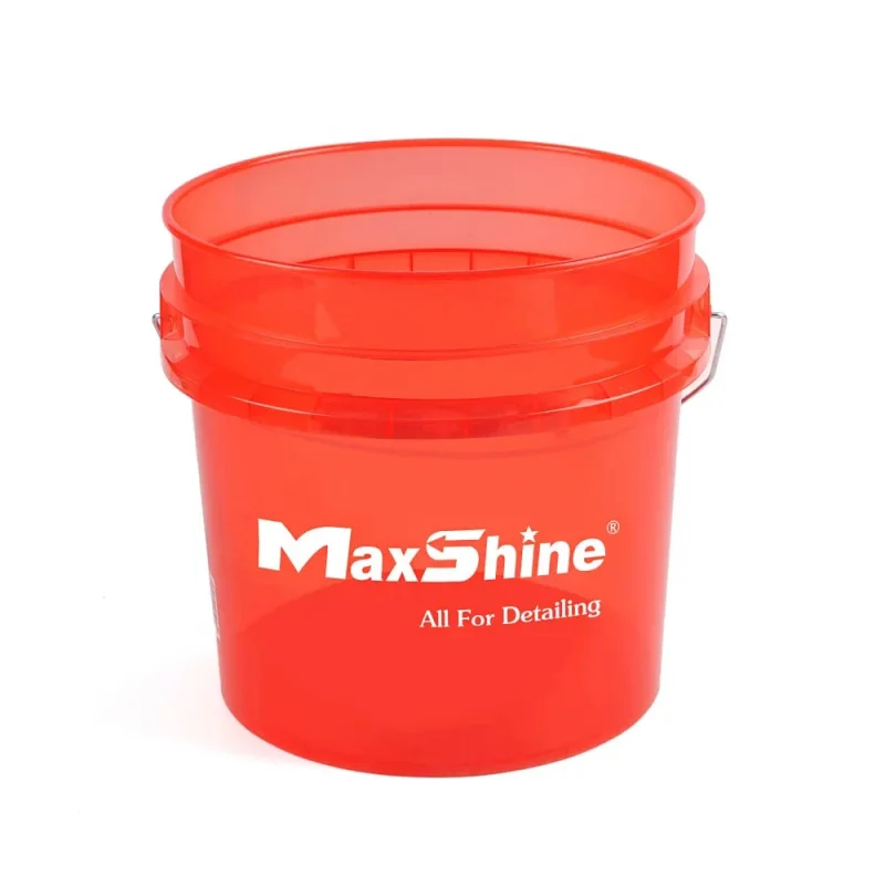 MaxShine Ведро для детейлинга, прозрачное, красное, 13 литров - 1
