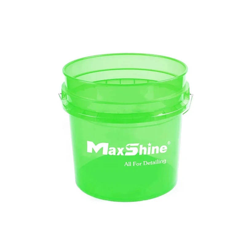 MaxShine Ведро для детейлинга, прозрачное, зеленое, 13 литров - 1