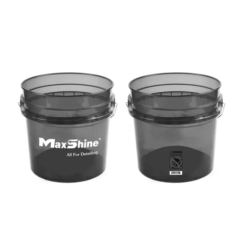 MaxShine Ведро для детейлинга, прозрачное, черное, 13 литров - 1
