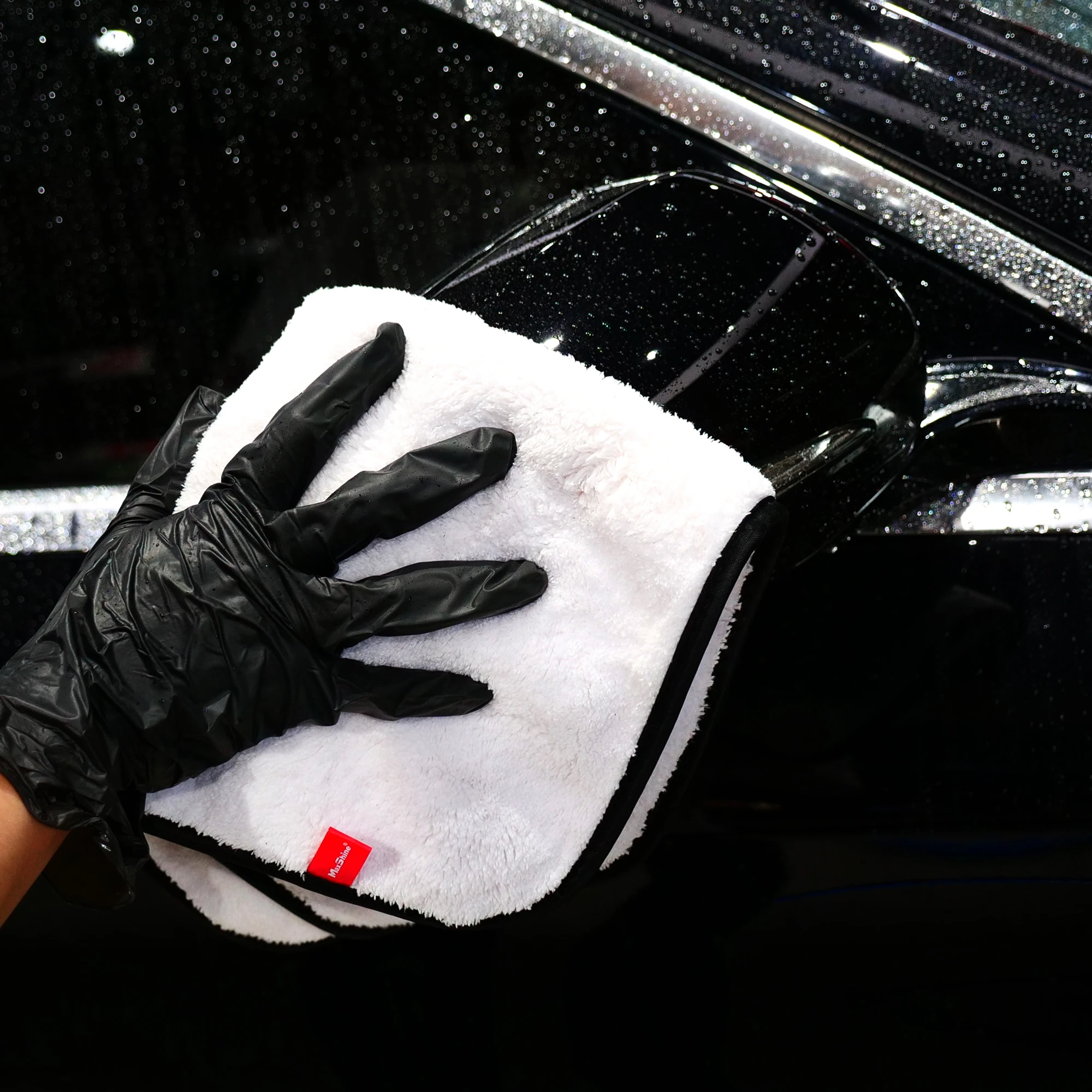 1014040W Микрофибровое полотенце для сушки авто Maxshine 40*40см, 800гр/м2 - 2