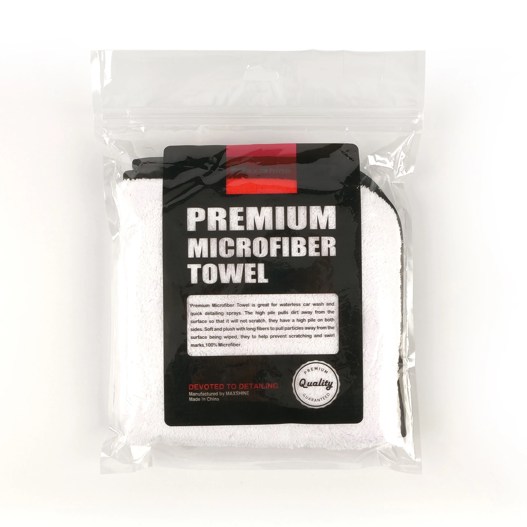 1014040W Микрофибровое полотенце для сушки авто Maxshine 40*40см, 800гр/м2 - 3