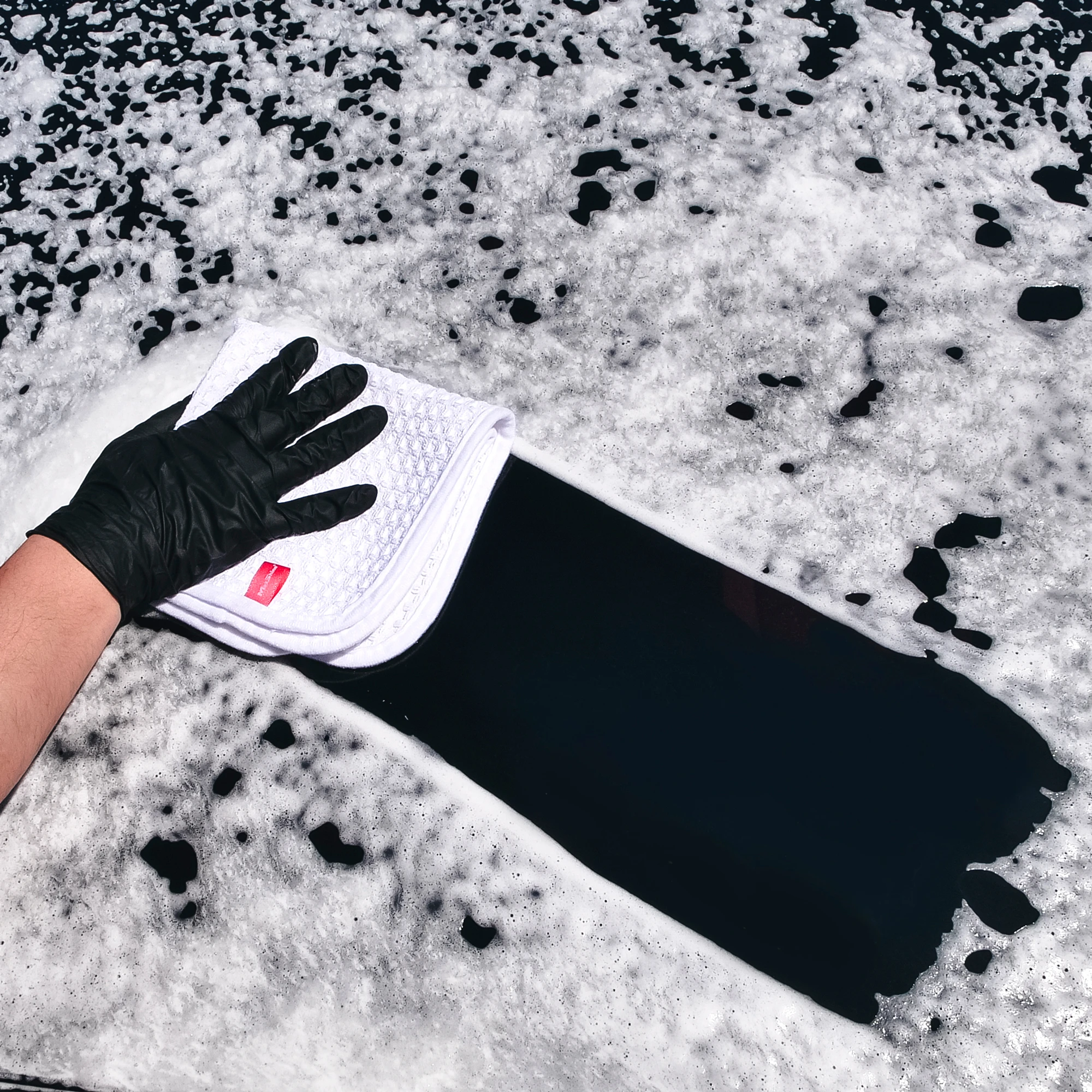 35x35см 1043535W Микрофибровое полотенце для сушки авто Maxshine, 400 г/м2 - 2