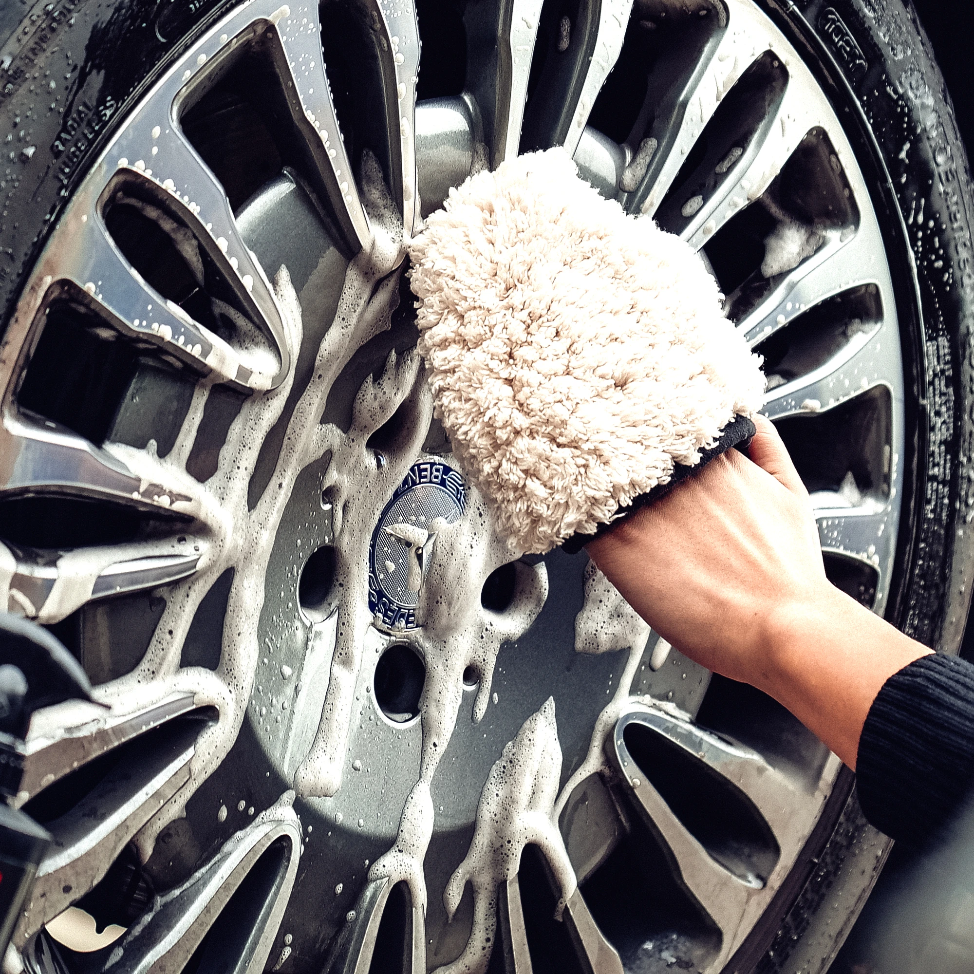 Микрофибровая рукавица для мойки кузова 2шт Maxshine Microfiber Wash Mitt 14*12см 1140004B - 2