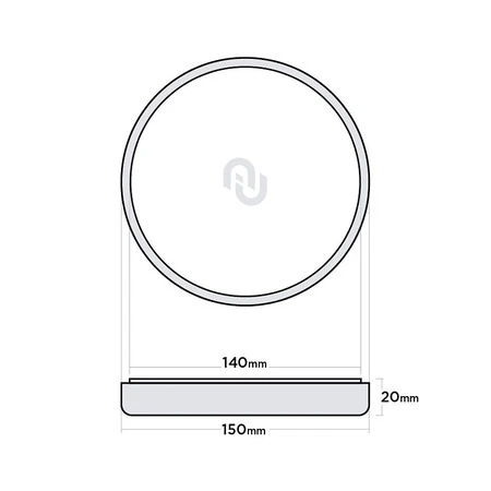 Поролоновый полировальный круг твёрдый Standart AuTech 150/20/140мм Au-33ST15020GY - 2
