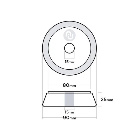 AuTech Trapez 90/25/80мм Au-33TR9025GY Поролоновый полировальный круг твёрдый, серый - 2