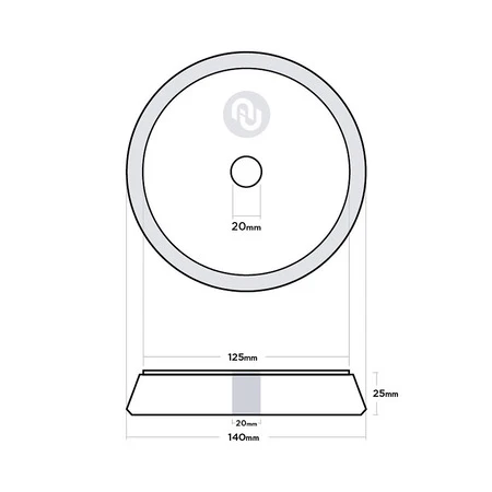 AuTech Trapez 140/25/125мм Au-33TR14025GN Поролоновый полировальный круг полутвёрдый, зелёный - 3
