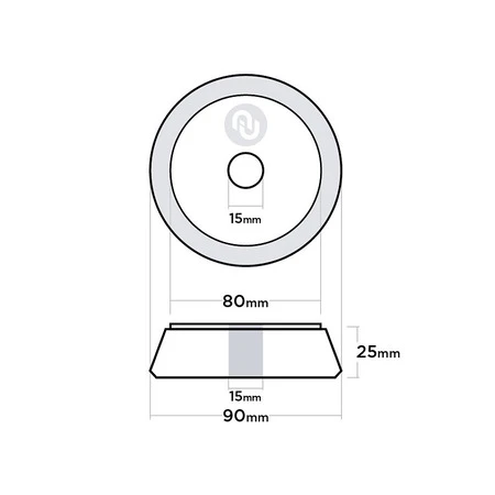AuTech Trapez 90/25/80мм Au-33TR9025GN Поролоновый полировальный круг полутвёрдый, зелёный - 3