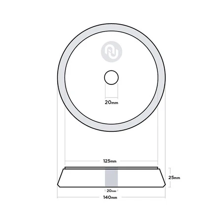 AuTech Trapez 140/25/125мм Au-33TR14025AT Поролоновый полировальный круг финишный, мягкий, чёрный - 2
