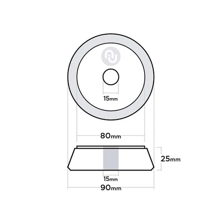 AuTech Trapez 90/25/80мм Au-33TR9025AT Поролоновый полировальный круг финишный, мягкий, чёрный - 2