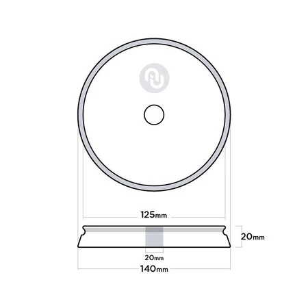 AuTech Allrounder 140/20/125мм Au-33AR14020GN Поролоновый полировальный круг полутвёрдый, зелёный - 3