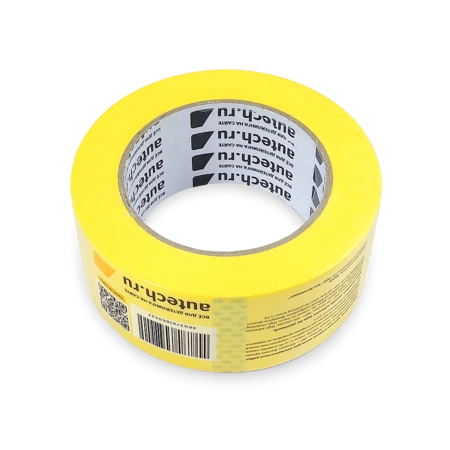 Au-8250Y Маскирующая лента влаго\термостойкая AuTech 50мм x 50м 120 градусов, жёлтая - 2