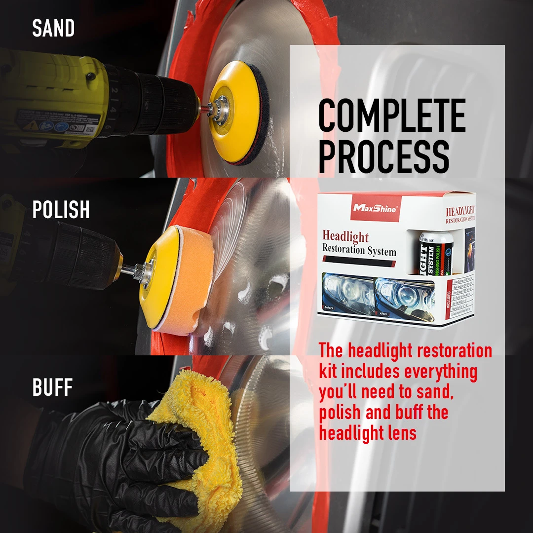 MHL01 Набор для восстановления фар MaxShine Headlight Restoration Kit - 2
