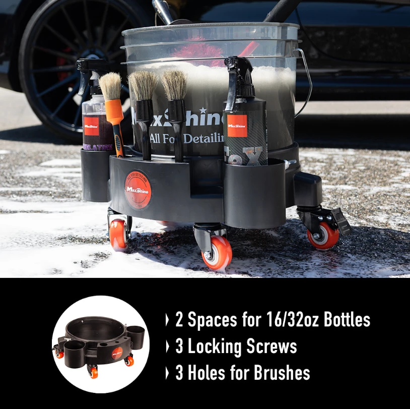 Тележка для детейлинга, органайзер, MaxShine PLASTIC ROLLING BUCKET DOLLY, 702306 - 6
