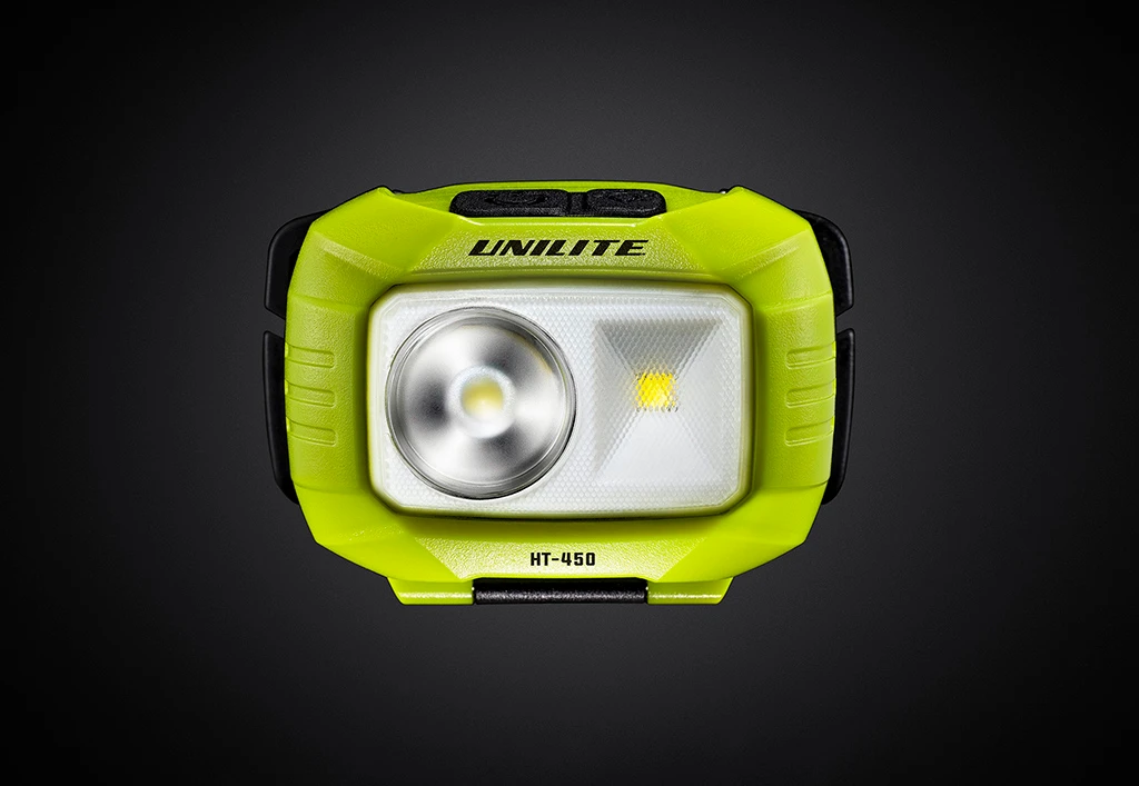 Компактный налобный фонарь с двумя источниками света HT-450 UNILITE - 4