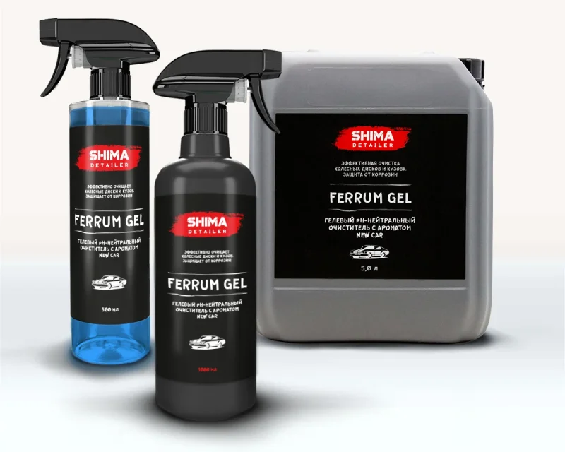 Гелевый очиститель поверхностей авто SHIMA DETAILER FERRUM GEL NEW CAR, 1л, 4603740921954 - 1