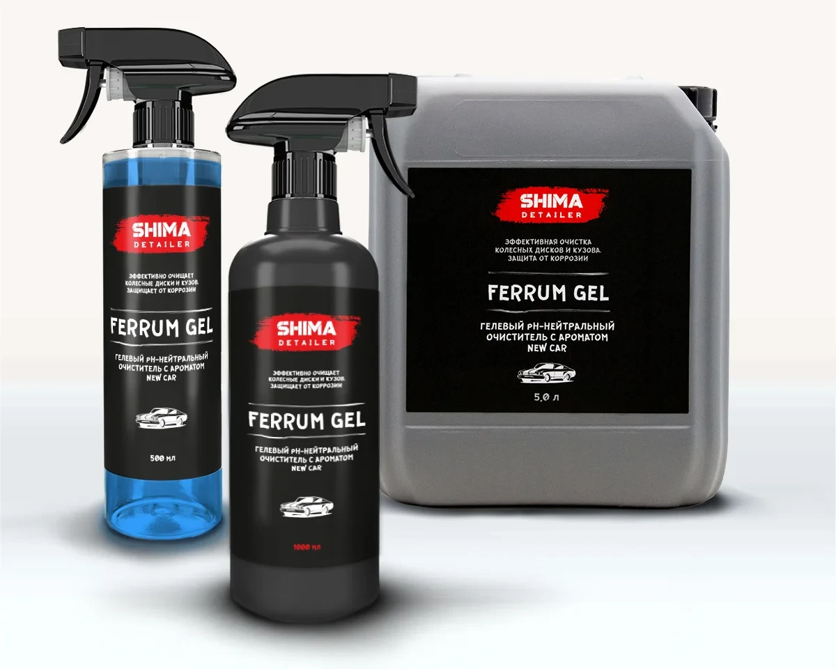 Гелевый очиститель поверхностей авто SHIMA DETAILER FERRUM GEL NEW CAR, 1л, 4603740921954 - 2