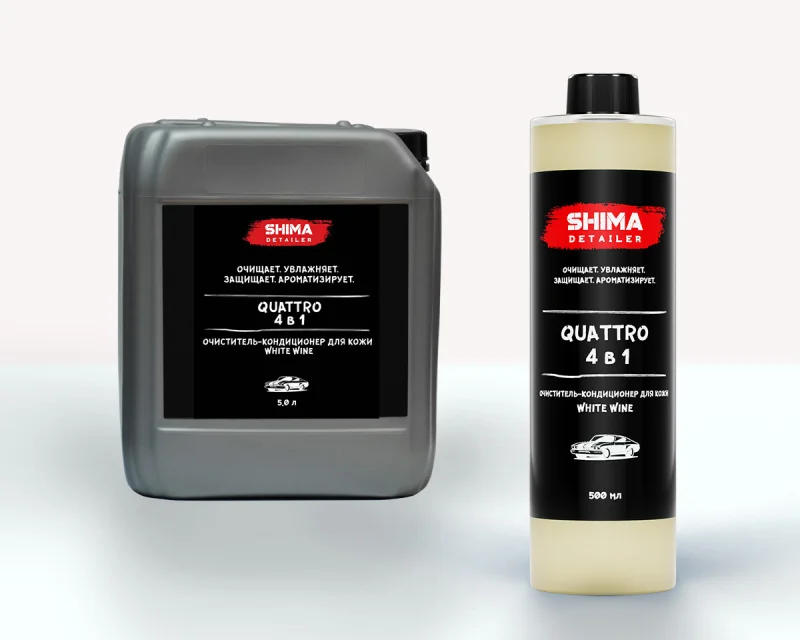 Очиститель-кондиционер для кожи Shima Detailer Quattro с ароматом White Wine 4673744565034 5л - 1