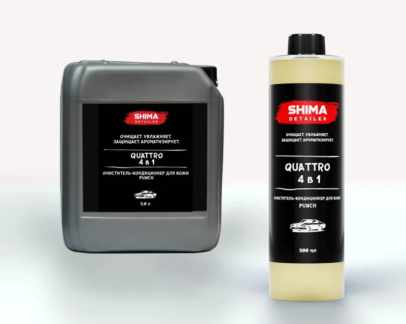Очиститель-кондиционер для кожи Shima Detailer Quattro с ароматом Punch 4673744565072 5л - 1