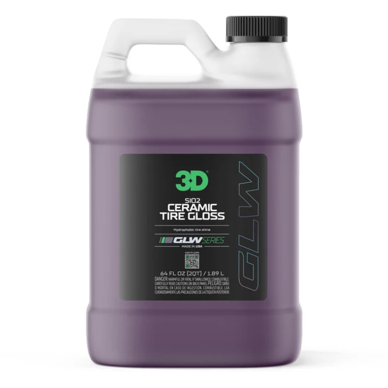 3D Car Care Гидрофобное глянцевое покрытие для шин SiO2 Ceramic Tire Gloss GLW, 1.89 л - 1