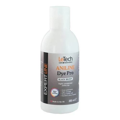 Анилиновый краситель для кожи LeTech Expert Line Aniline Dye Pro Black Brown 200 мл - 1