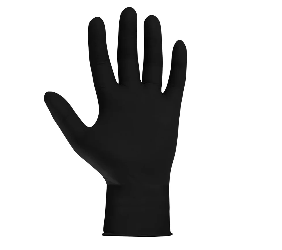 100шт в уп Перчатки нитриловые черные одноразовые JSN909, толщина 0, 15 мм, длина 240 мм - 2