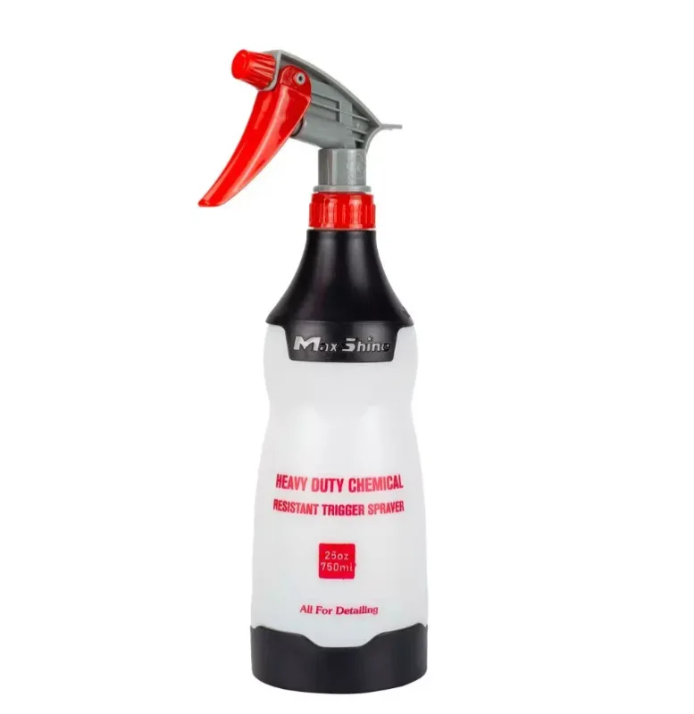 MaxShine Heavy Duty Trigger Sprayer - Бутылка с химостойким триггером, черная, 750 мл - 1
