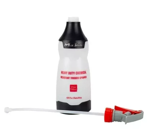 MaxShine Бутылка с химстойким триггерным распылителем (черная), 750 мл - 4