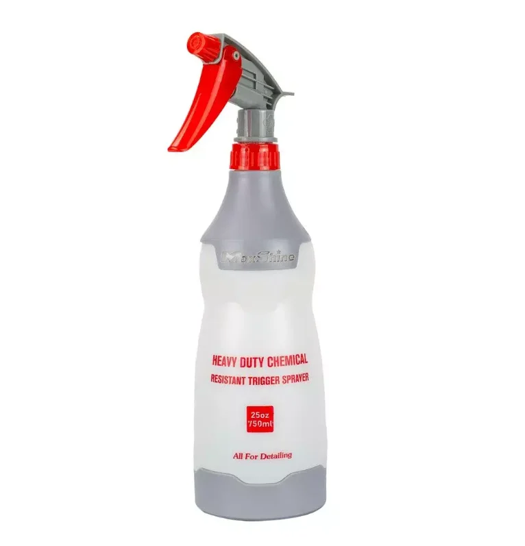MaxShine Heavy Duty Trigger Sprayer - Бутылка с химостойким триггером, серая, 750 мл - 1