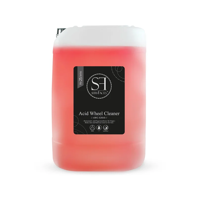 servFaces Acid Wheel Cleaner - Высококонцентрированный состав для легкого удаления тормозной пыли и ржавчины, 25 кг - 1